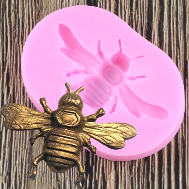 3D Bee Honeycomb Silicone Mold Insect Bumblebee Cupcake Fondant Molds  Chocolate Cake Decorating Tools Kitchen Baking Accessories