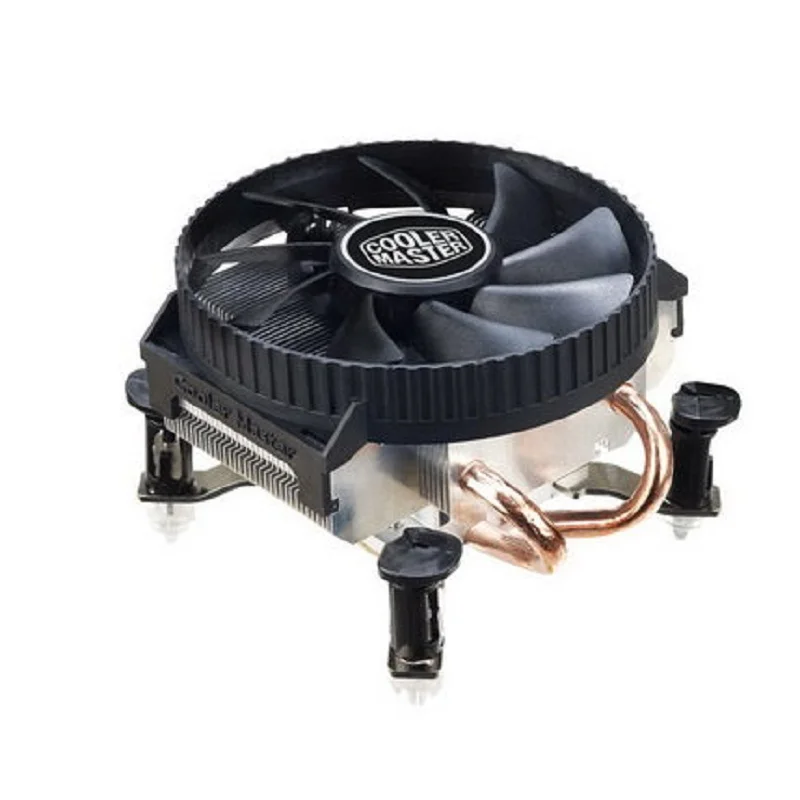 Cooler Master V200 2 Copper Heatpipes CPU cooler for Intel 775 115X M-ATX CPU radiator 90mm 3pin cooling CPU fan PC quiet Cooler Master V200 2 Copper Heatpipes CPU cooler for Intel 775 115X M-ATX CPU radiator 90mm 3pin cooling CPU fan PC quiet