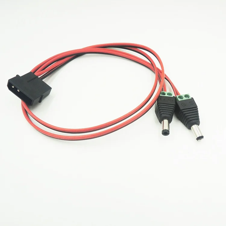 10 шт./лот ПК DIY 4-pin IDE Molex до 12V DC Разъем питания 5 5x2 1 мм + адаптер | Компьютеры и офис