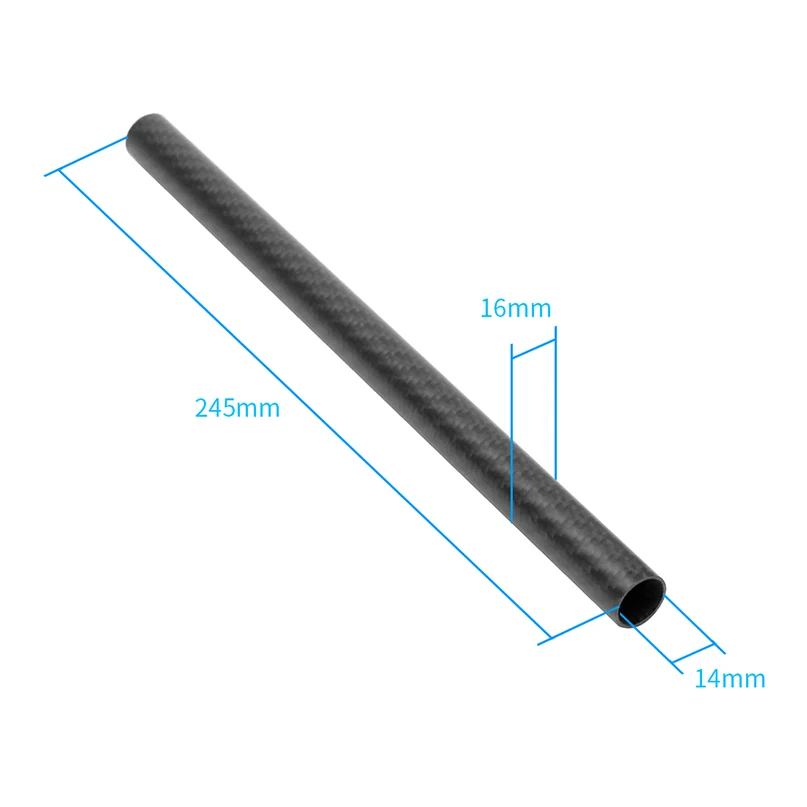 JMT высокопрочный 3K Углеродное волокно 16*14*100 мм трубка саржевая матовая для защиты растений БПЛА Дрон