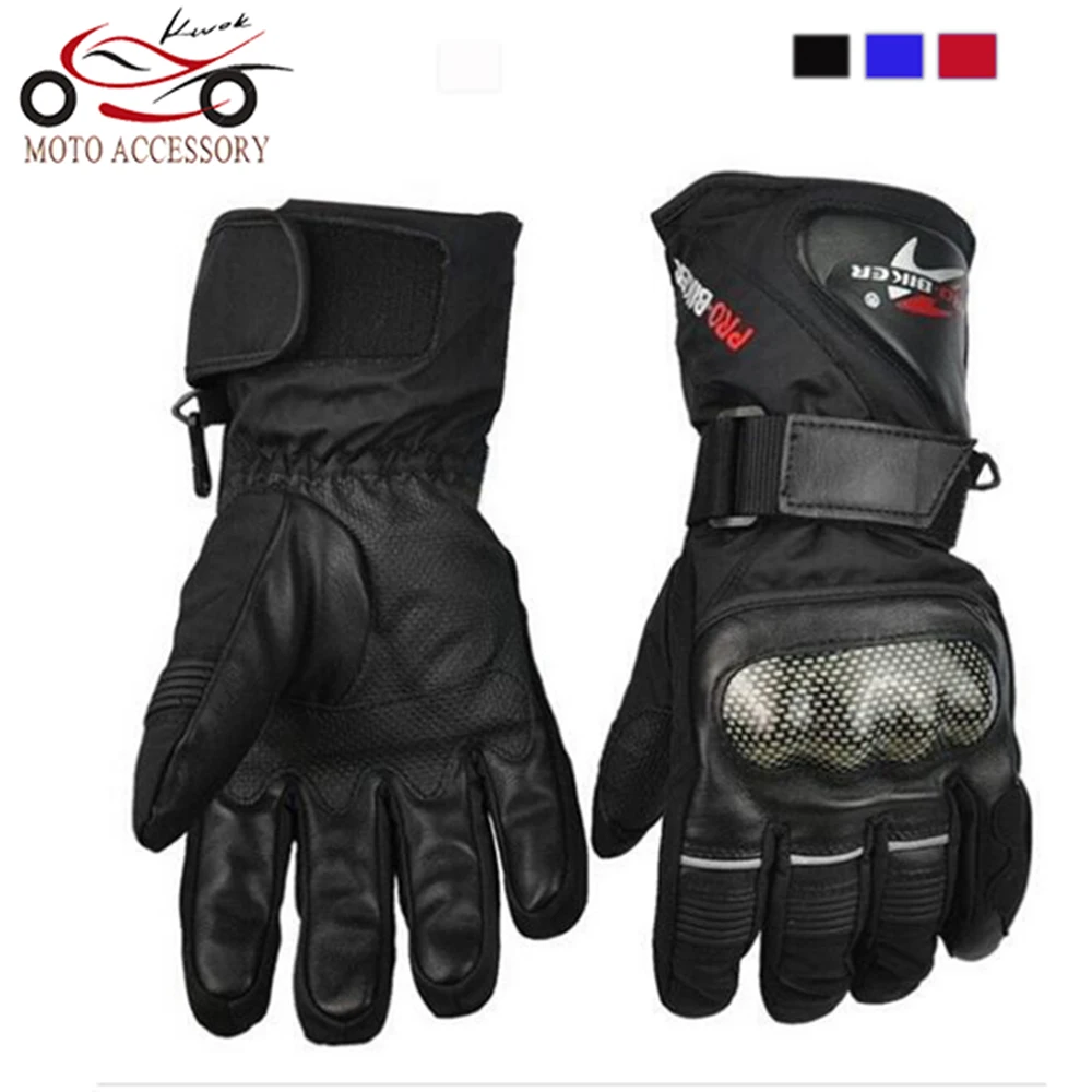 Pro-biker Cycling Motorcycle Gloves Winter Warm Waterproof Windproof Protective Sports Racing Gears Accessories Guantes luvas