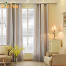 Faux Linen Velvet Modern Curtain for Living Room Bedroom Solid Color Window Blackout Kitchen Drapes Custom Made Window Treatment