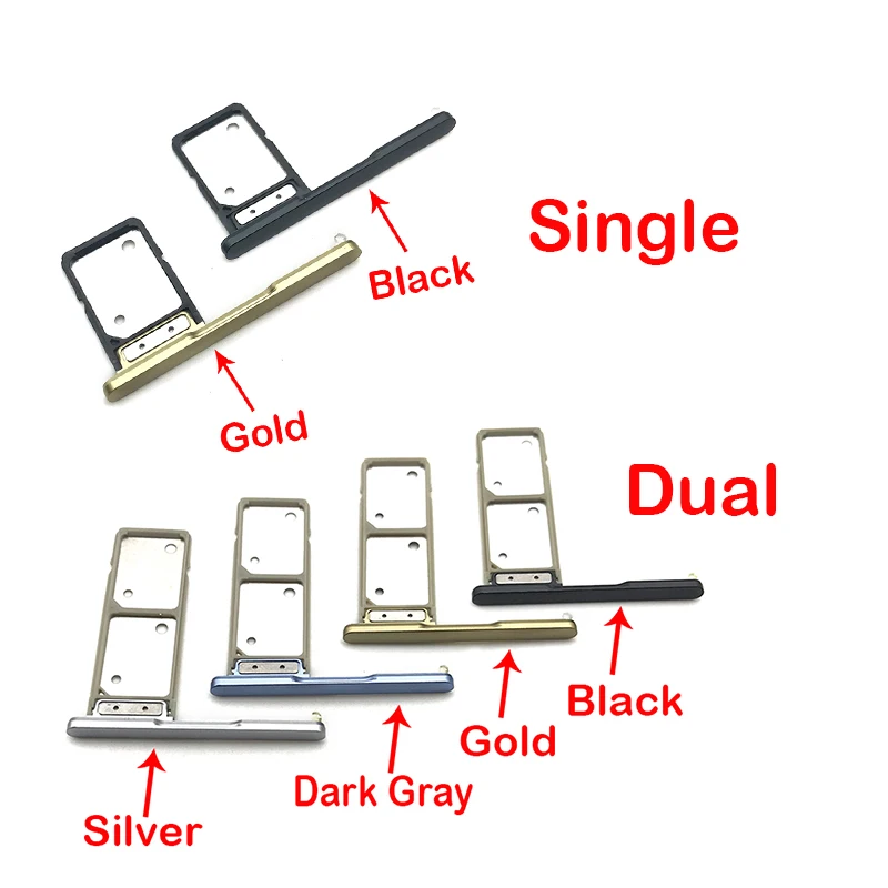 

New For Sony xa2 ultra Dual / Single SIM card Holder Slot Socket reader Tray Replacement Parts