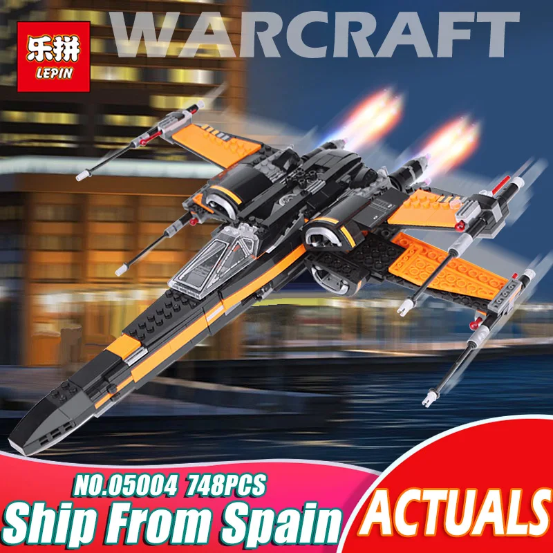 

Lepin 05004 845pcs First Order Poe's X-wing Fighter Assembled Toy Building Block Compatible legoINGlys gift 75102