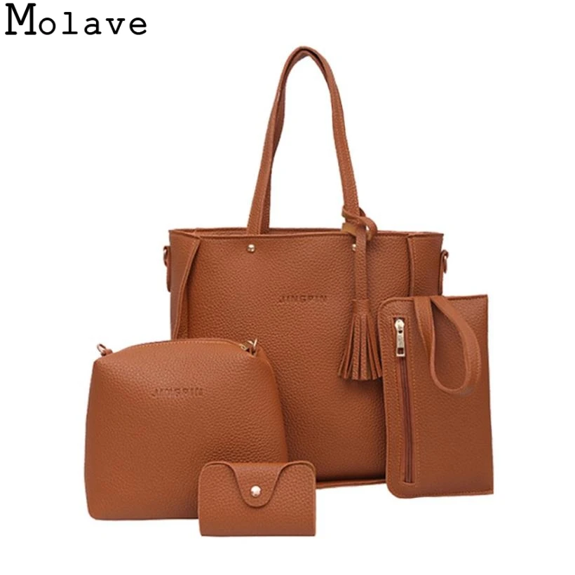

Molave Handbag Women Four Set Handbags tote bag Shoulder Bags Four Pieces Crossbody Wallet Bags female Handbags DEC11