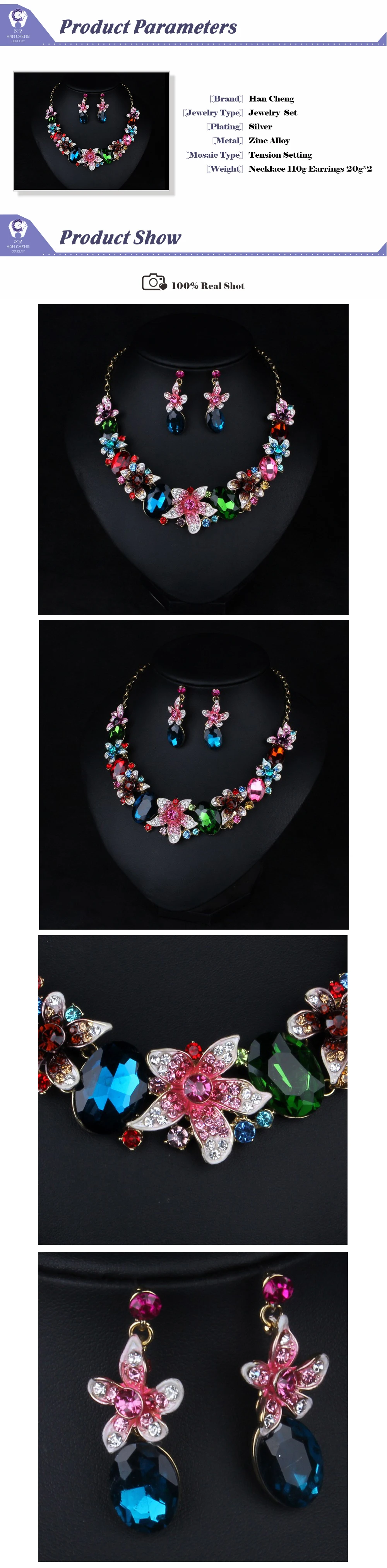 HangCheng, модное богемное ожерелье, стразы, цветы, большой кристалл, массивное, макси колье, женское ювелирное изделие, leagtha collier