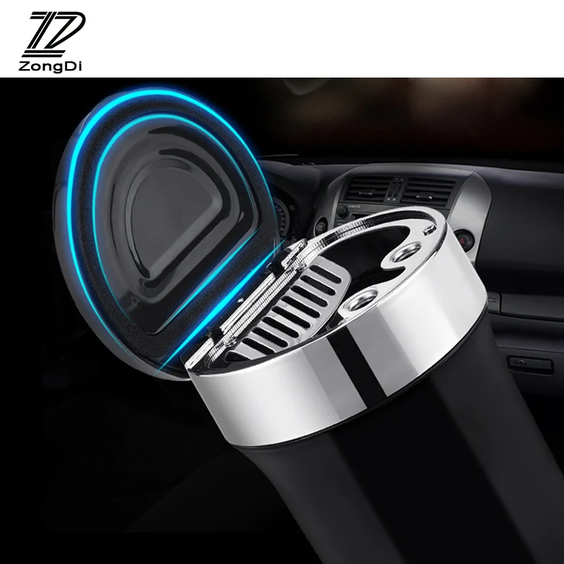 Zd 1x Car Led Ashtray Multifunctional With Compass For Bmw