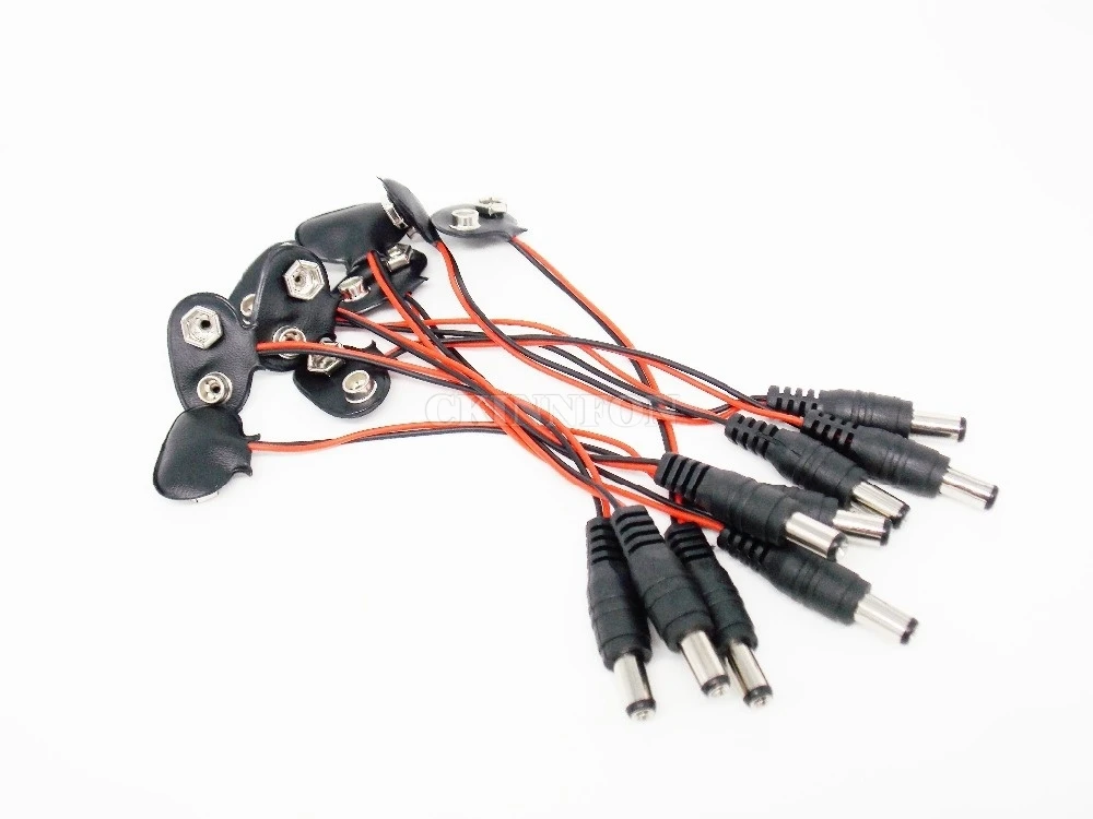 

DHL 500PCS 9V Battery Snap Power Cable To Dc 9v Clip Male Line Battery Adapter