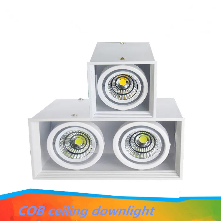 

10pcs square Surface Mounted LED COB dimmable Downlights ac110-220V 10W 20W LED Ceiling Lamp Spot Light