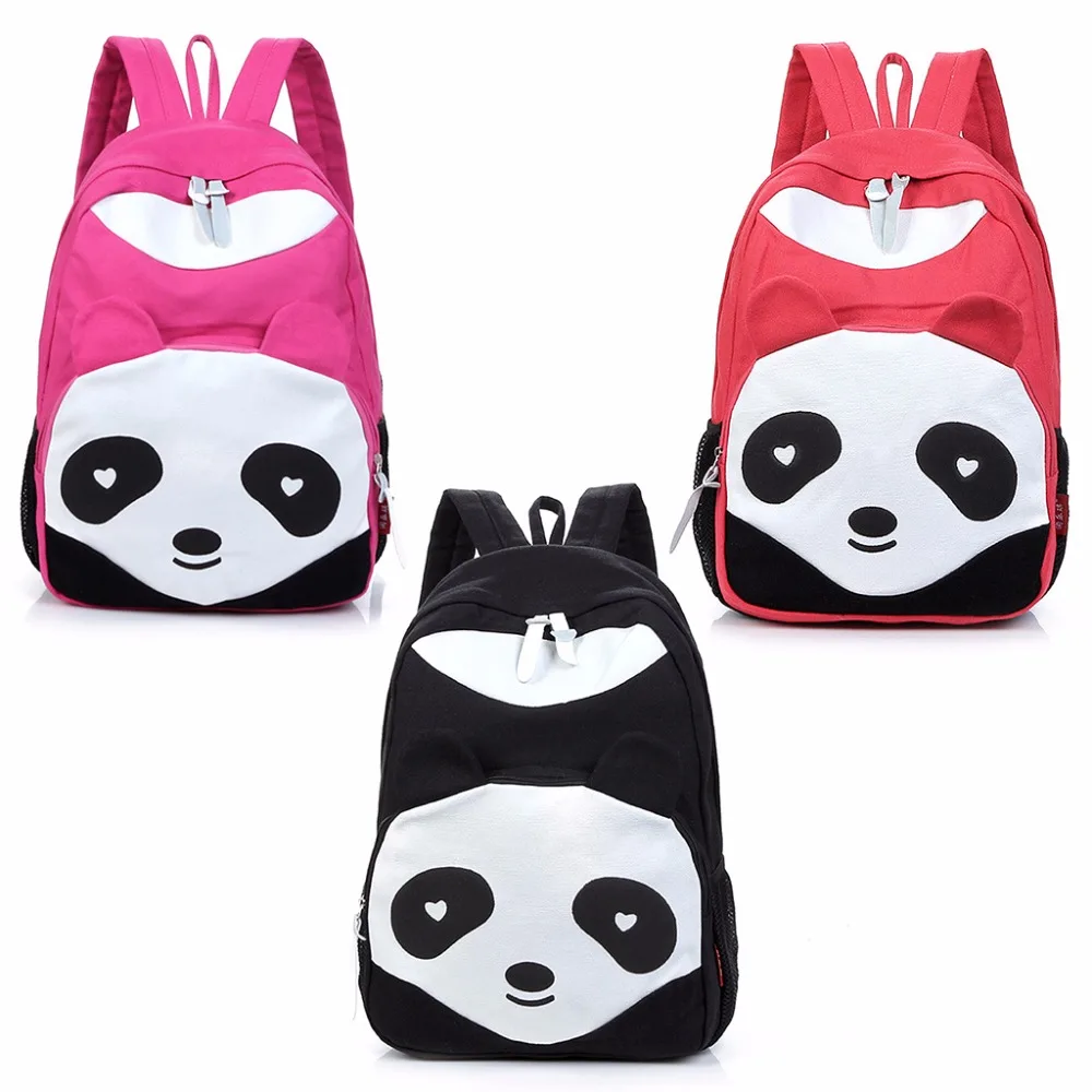 ##BUY Fashion 3 Color Women Girl Canvas Backpack Cute Panda Rucksack Travel Shoulder School Campus Bag