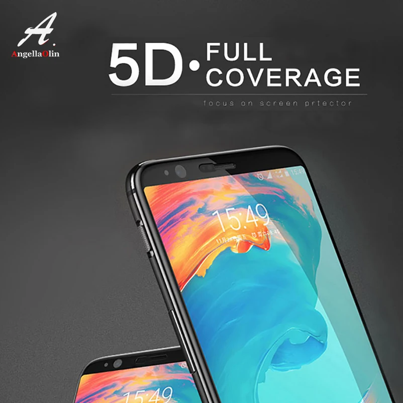 

5D Curved Edge Tempered Glass Screen Protector For One Plus 6 5 5T 1+5 1+5t For Oneplus 6 5 5T 1+6 Full Cover Film Case