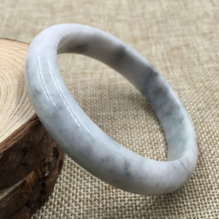 

60mm Certified Grade "A" Natural Green Jadeite Jade Gems Bracelet Bangle 043678