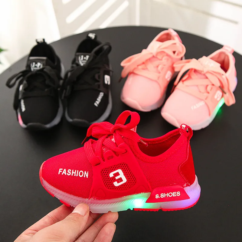 Led Shoes Kids 2019 Spring Sneakers For Children Mesh Breathable Shoes Children Sneakers Girls New Boys Shoes Led Shoes Kids 2019 Spring Sneakers For Children Mesh Breathable Shoes Children Sneakers Girls New Boys Shoes