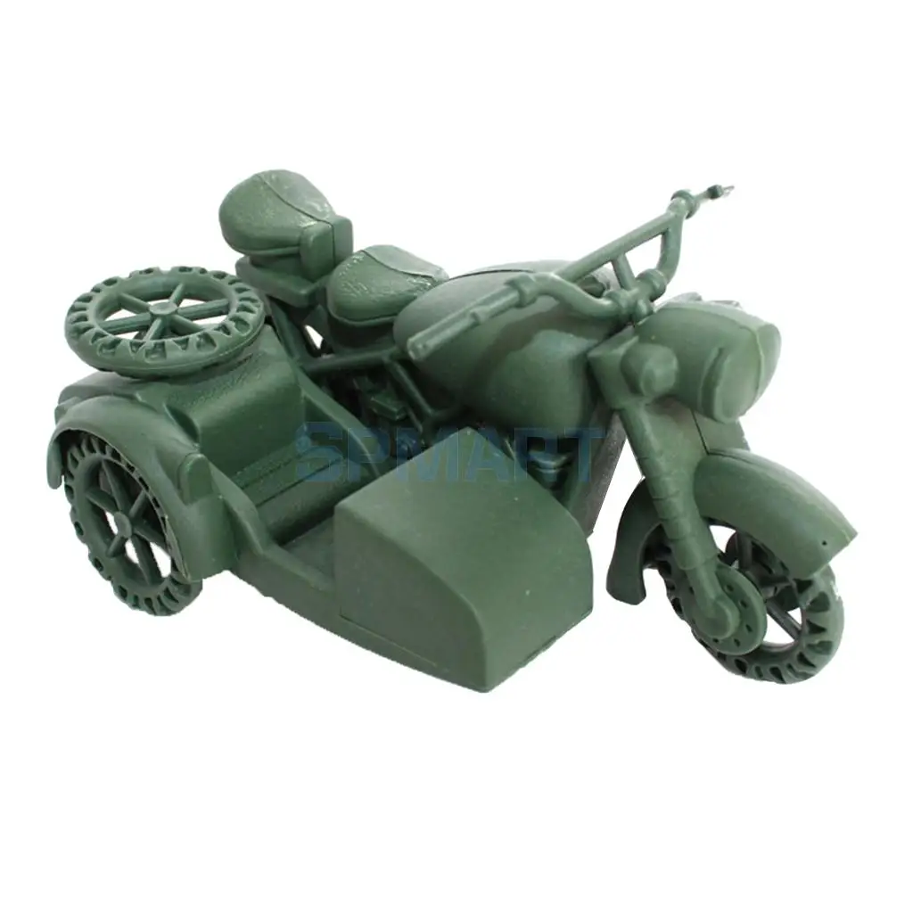 Miniature Army Men Motorbike Vehicle Car Model Army Base Toy for Sand Scene Model Solider Accs Children Boys Toy Gift