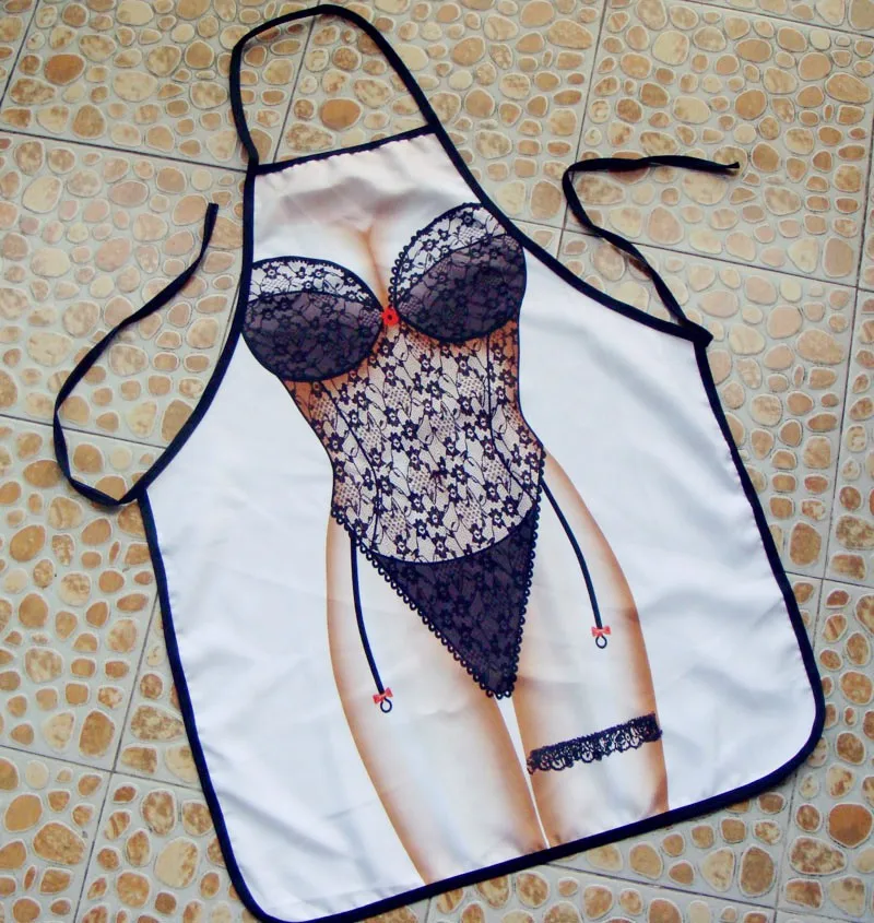 Hot Novelty New Women Sexy Aprons 3D Manga Party Aprons Kitchen Cooking Accessories