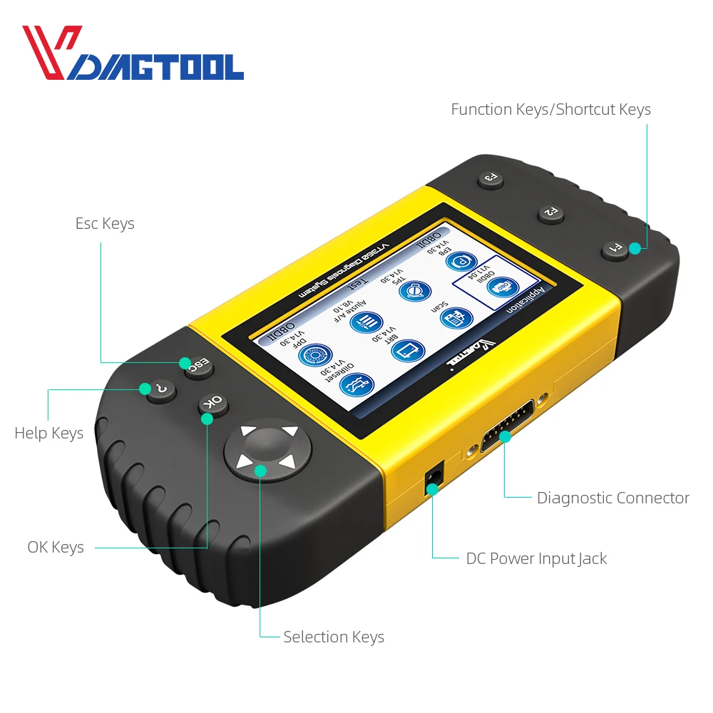 Vdiagetool VT360 автомобильный диагностический инструмент OBD2 сканер одометра коррекционный инструмент ключевой программатор DHL