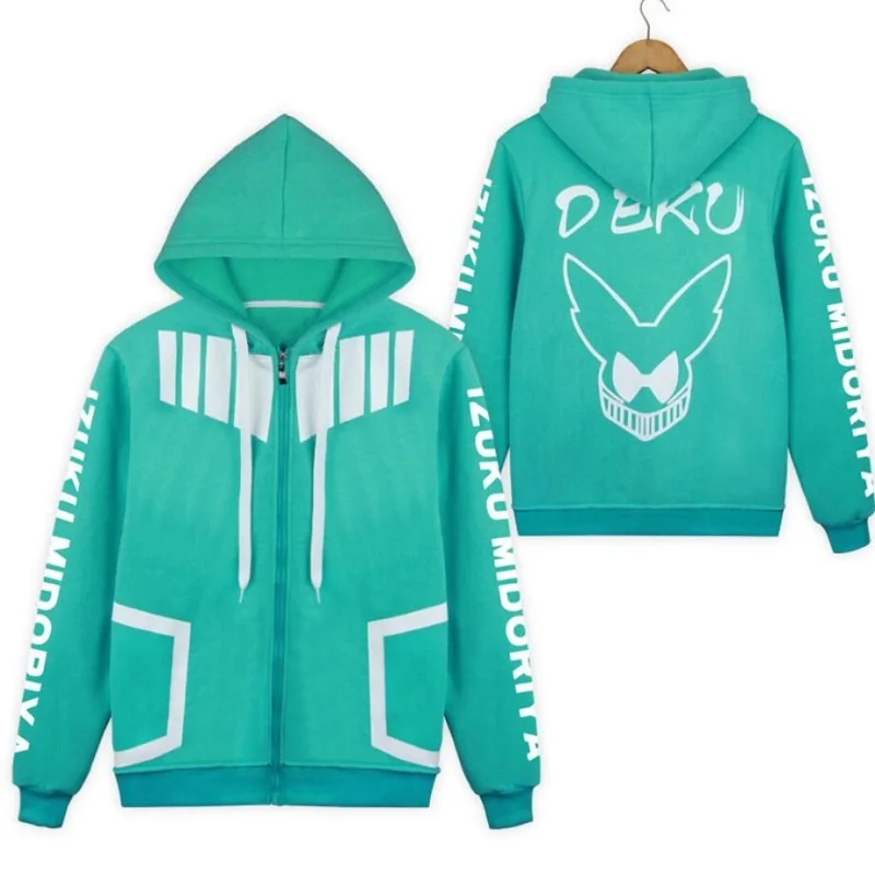 Boku No/My Hero Academia Midoriya Izuku Deku Cosplay Hoodie Jacket Coat Sweater 
