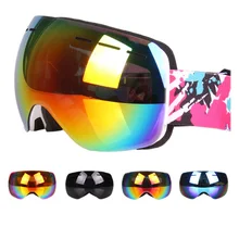 Открытый Сноуборд очки Винтаж Безрамное горнолыжные очки маска двойной анти-туман для Для мужчин Для женщин Сноубординг спортивные Лыжный Спорт очки