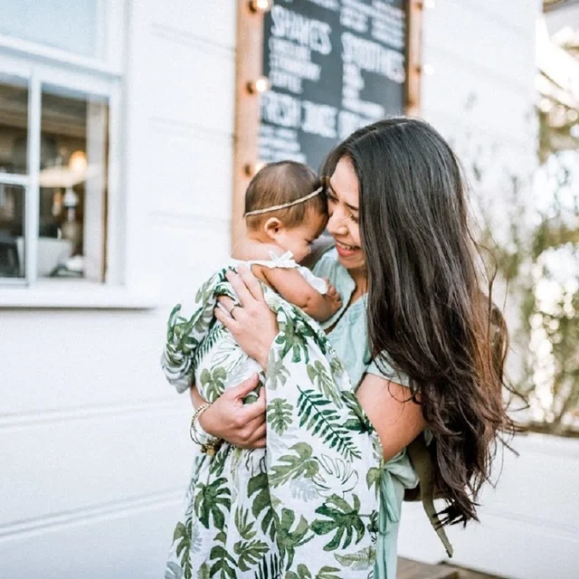 leaf swaddle blanket