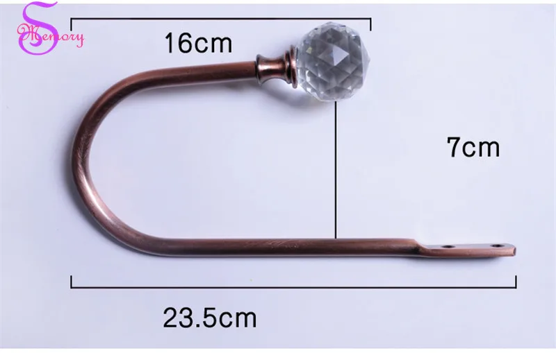 U стиль хрустальный занавес завязка сзади металлические подхваты Настенные Крючки вешалка домашний декор