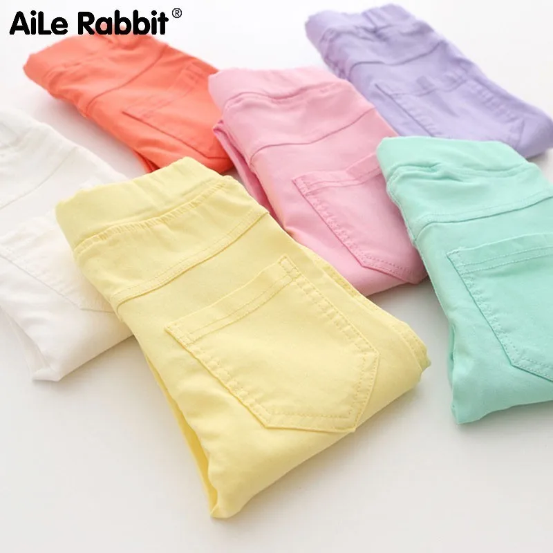 Штаны для девочек AiLe Rabbit новая детская одежда высококачественные весенне летние