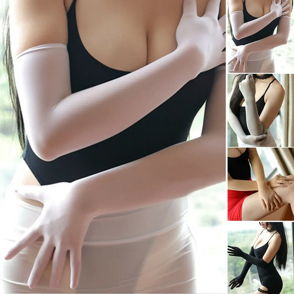 Smooth Sheer Seamless long Gloves affordable luxury Smooth pantyhose tights stockings affordable luxury Black White Beige Gray