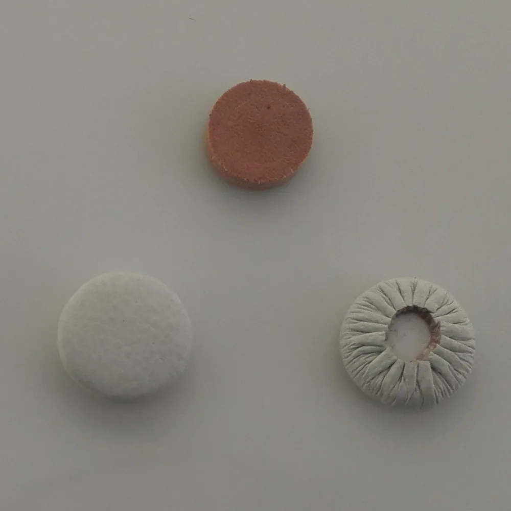 (17 Pieces/Lot) Individual Size White Leather Pads And