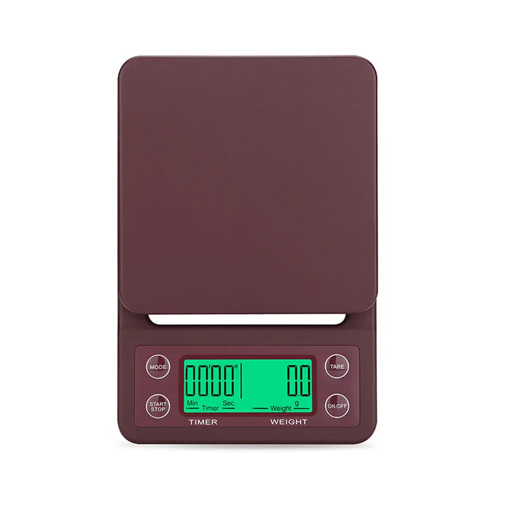 Новые цифровые электронные кухонные весы питания Еда весы Вес 5 kg, подвешиваемый без гвоздей - Цвет: Красный