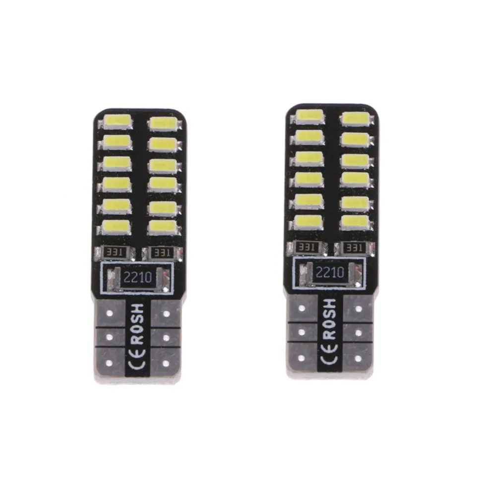 10 шт. T10 Canbus Led 24led 3014smd T10 светодиодные, под шину Canbus, для автомобиля света с поверхностным монтажом W5w Led 194 T10 24smd Canbus Светодиодная Лампочка