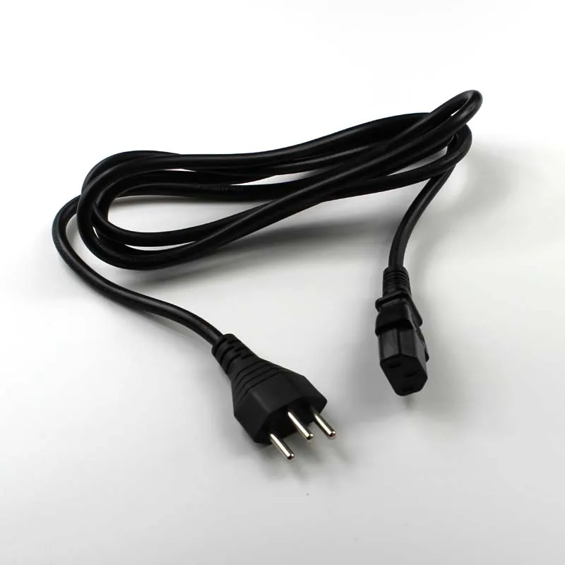 50pcs/lot Good quality Swiss power line 3 Prong AC Power Supply Cable