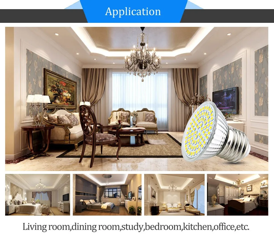 GU10 MR16 E27 Glass Body Led Spolight Lamp Bulb09