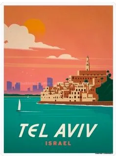 Тель Авив-Джаффа Израиль путешествия Тур ретро, ВИНТАЖНЫЙ ПЛАКАТ холст живопись DIY обои плакаты украшения для дома подарок