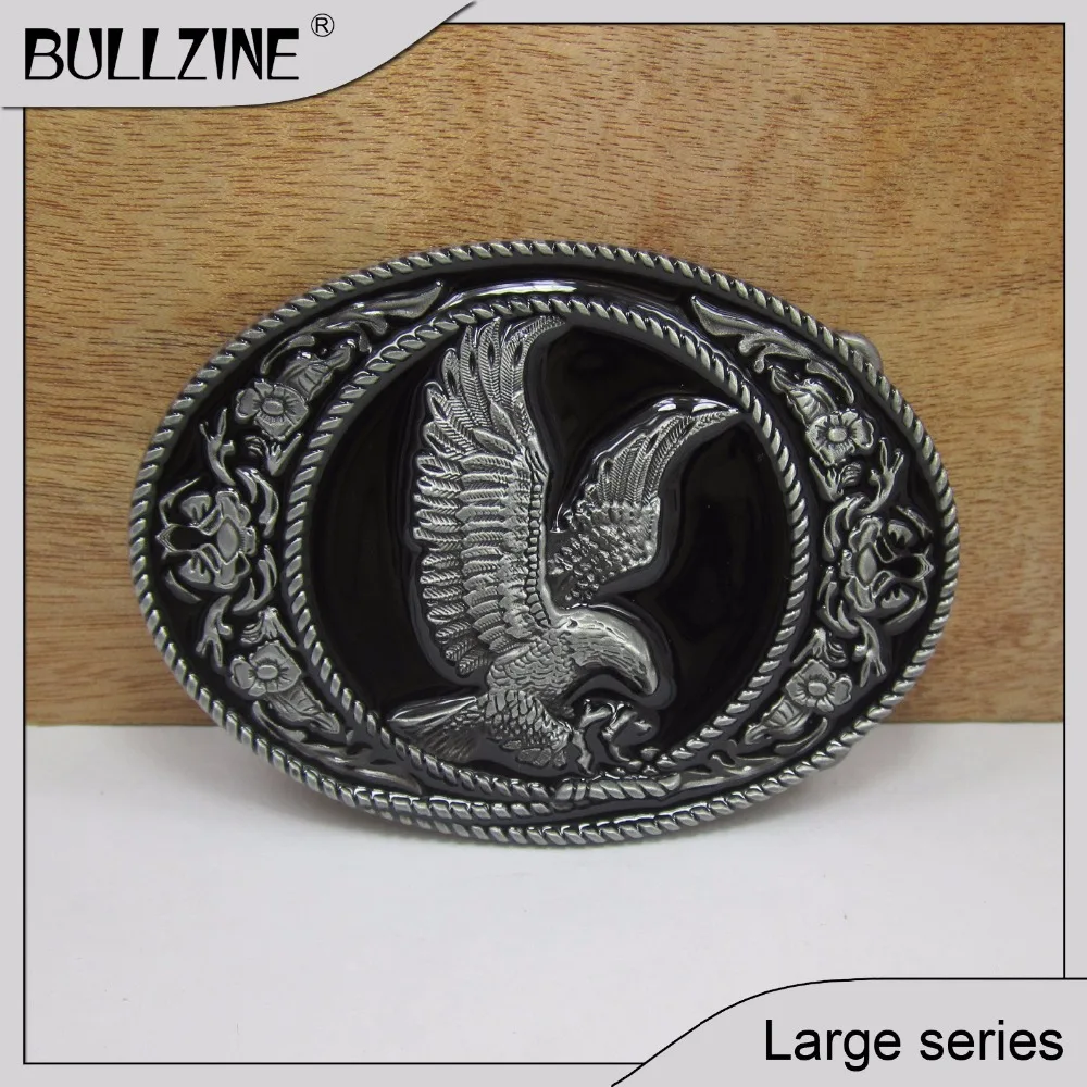 

Bullzine wholesale Eagle belt buckle with pewter finish FP-02530 suitable for 4cm width belt