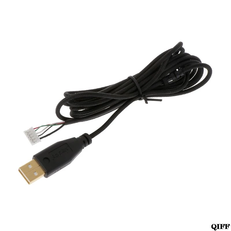 

Drop Ship&Wholesale Gold Plated Durable Nylon Braided Line USB Mouse Cable Replacement Wire For Razer Deathadder APR28