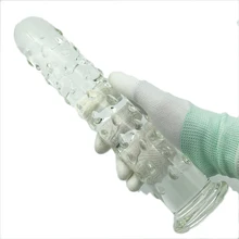 Candiway 27cm Glass Dildo Big Huge Nubby Textured Sensual penis Crystal Anal butt plug Sex Toys for women masturbation