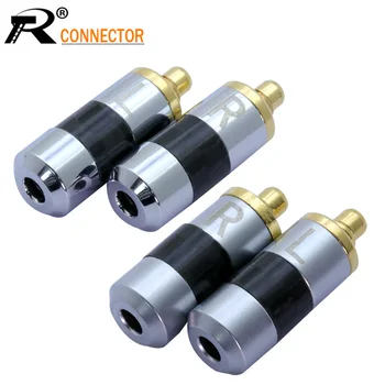 

2pcs Jack L/R MMCX Earphone Pin Plug For Shure ED5 SE535 Gold Plated Connector with 2mm wire hole