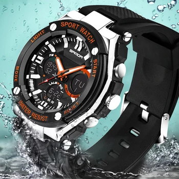

New Sport Sanda Men Watch Digital S Shock Watch Military Army Male Clock Waterproof Electronic Wristwatch LED relogio masculino