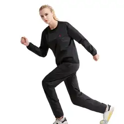 Спортивный костюм комплект сплошной пот женский костюм из двух предметов пальто + брюки для девочек фитнес потери вес верхняя одежда