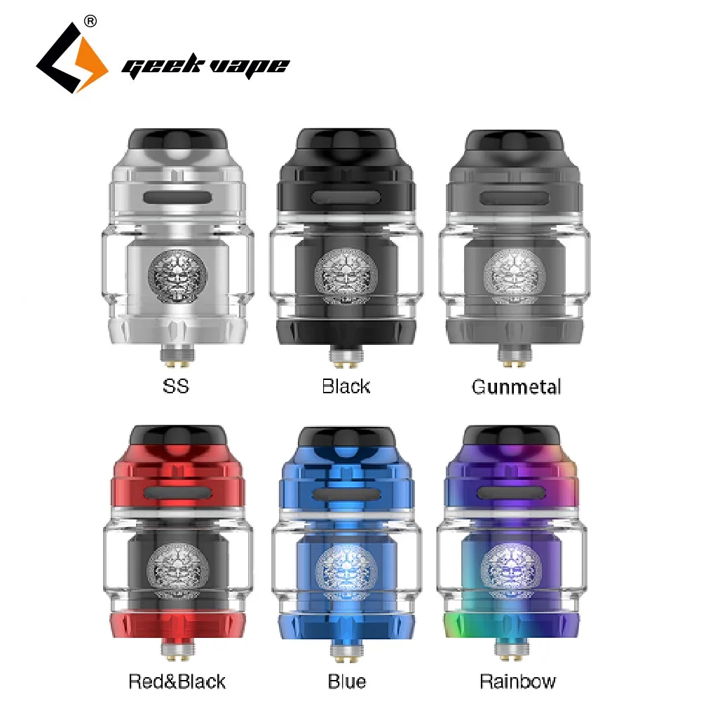 

100% Original GeekVape Zeus X RTA 4.5ml/ 2ml Capacity Tank Double Chimney Postless Build Deck E-cigarette Vape Tank VS AMMIT MTL
