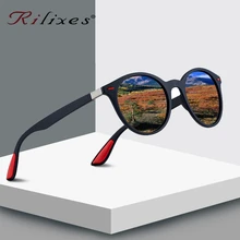 RILIXES бренд унисекс, Ретро стиль, сплав+ TR90 солнцезащитные очки с поляризованными линзами, Винтаж аксессуары для глаз, солнцезащитные очки, солнцезащитные очки для мужчин/Для женщин LC6S