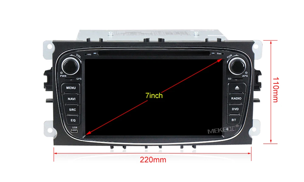 Sale MEKEDE 2Din Android9.0 4+64G IPS Screen+DSP Car accessories dvd player For FORD/Focus/Mondeo/S-MAX/C-MAX/Galaxy GPS navigation 45