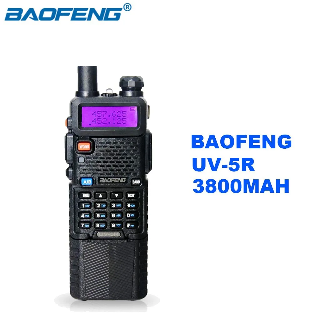 Baofeng UV-5r, обновленная рация, двухсторонняя радиостанция, 3800 мА/ч, длинный аккумулятор, UV5R, Двухдиапазонная UHF VHF радиостанция, Охотничья радиостанция