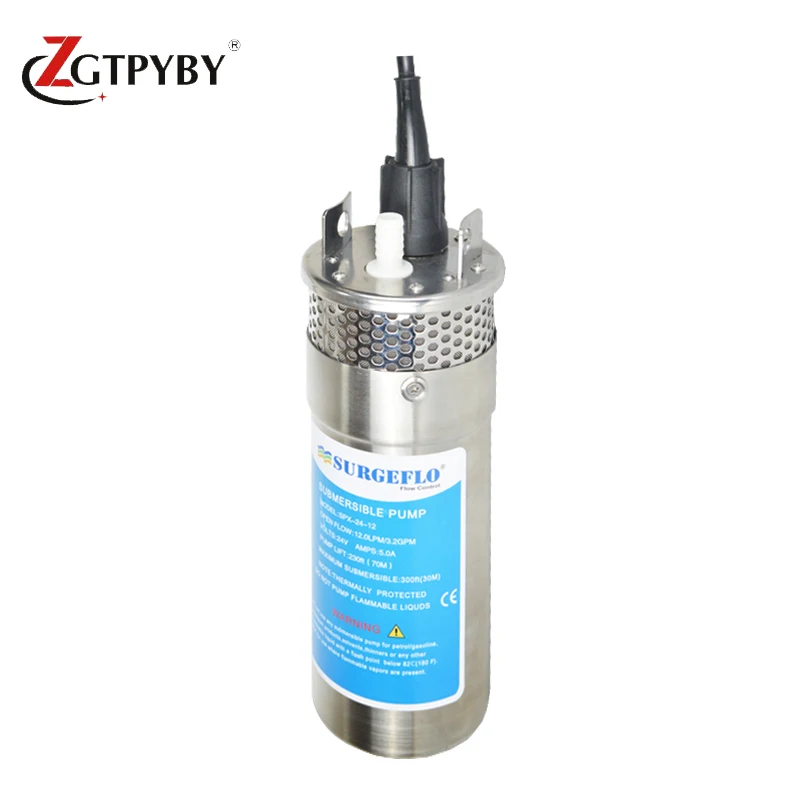 DC 12V & 24V household car washing pump 8LPM 70M small solar water pump