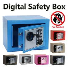 Digital safe box is Fire Drill Resistant Ideal for Home Office use! Safety Security Box keep Cash Jewelry or Documents Securely