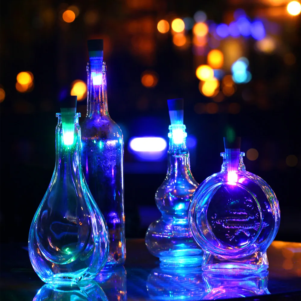 

YIYANG Magic USB Cork Shaped Rechargeable Wine Bottle USB Night Light Cork Stopper Cap Lamp Creative Romantic Atmosphere Lights