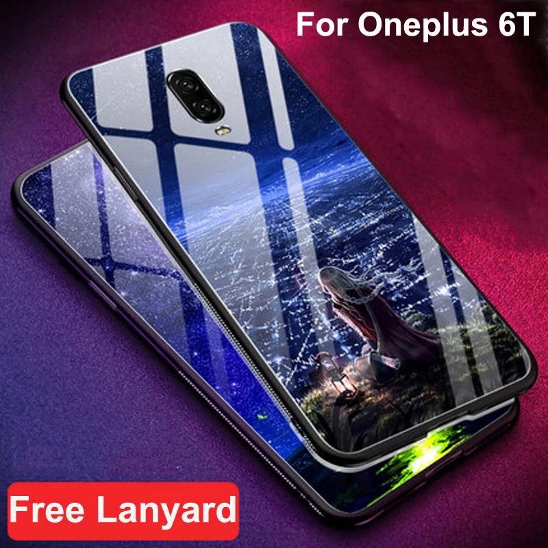 

Tempered Glass Cases For Oneplus 6T Case Luxury Fashion personality Pattern Case For Oneplus 6 T case Oneplus6T 1+6T Coque shell