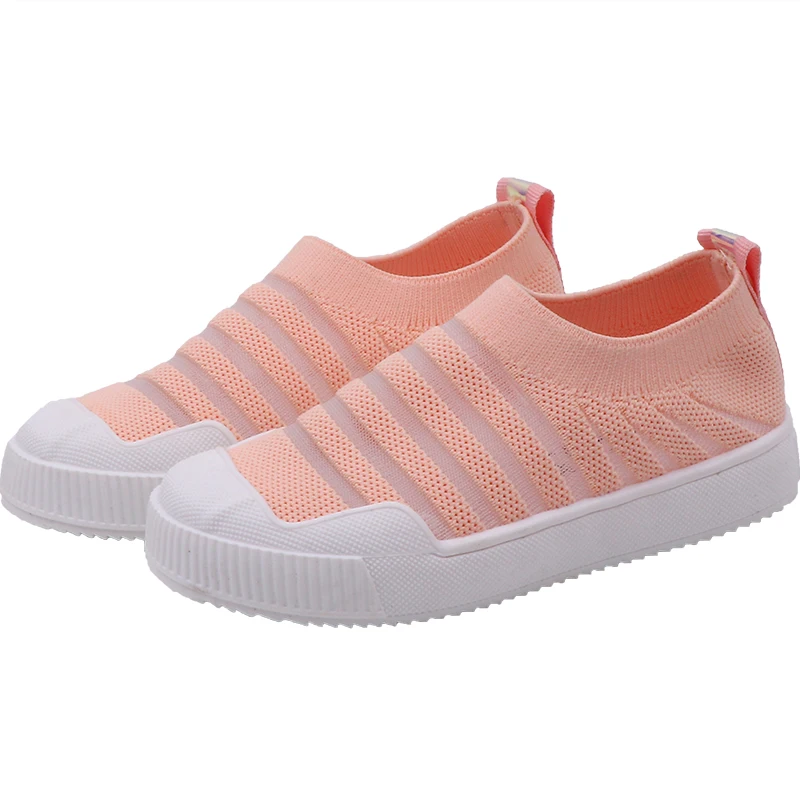 

Bekamillle Kids Shoes for Girls Autumn Stripe Net Cloth Breathable Casual Sneakers Children Shoes Boys Girls Loafers