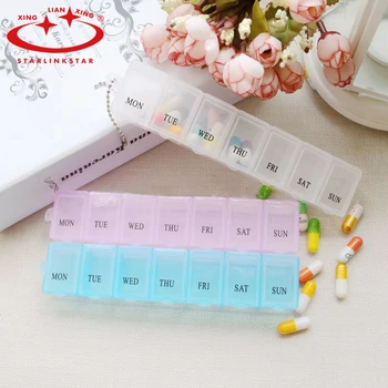 

1 Row 7 Squares Weekly 7 Days Tablet Pill Drug Box Holder Medicine Storage Organizer Container Case Dispenser Health Care