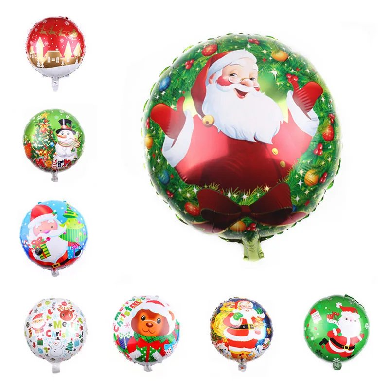 

1pcs 18inch Santa Clause Snowman New Year Christmas Balloons Party Decor Helium Balloon Kids Toys Christmas Decorations For Home