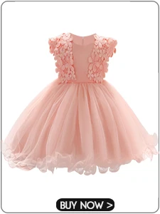 Neonatal Baby Girl Dress for baptism 3-24M Baby Girls Dresses Vestido pearl flower sleeveless birthday tutu princess dress